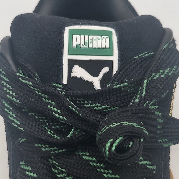 Puma Suede XL Sneakers Gum Sole Size 6 Black Green 398180-02 - Picture 5 of 11